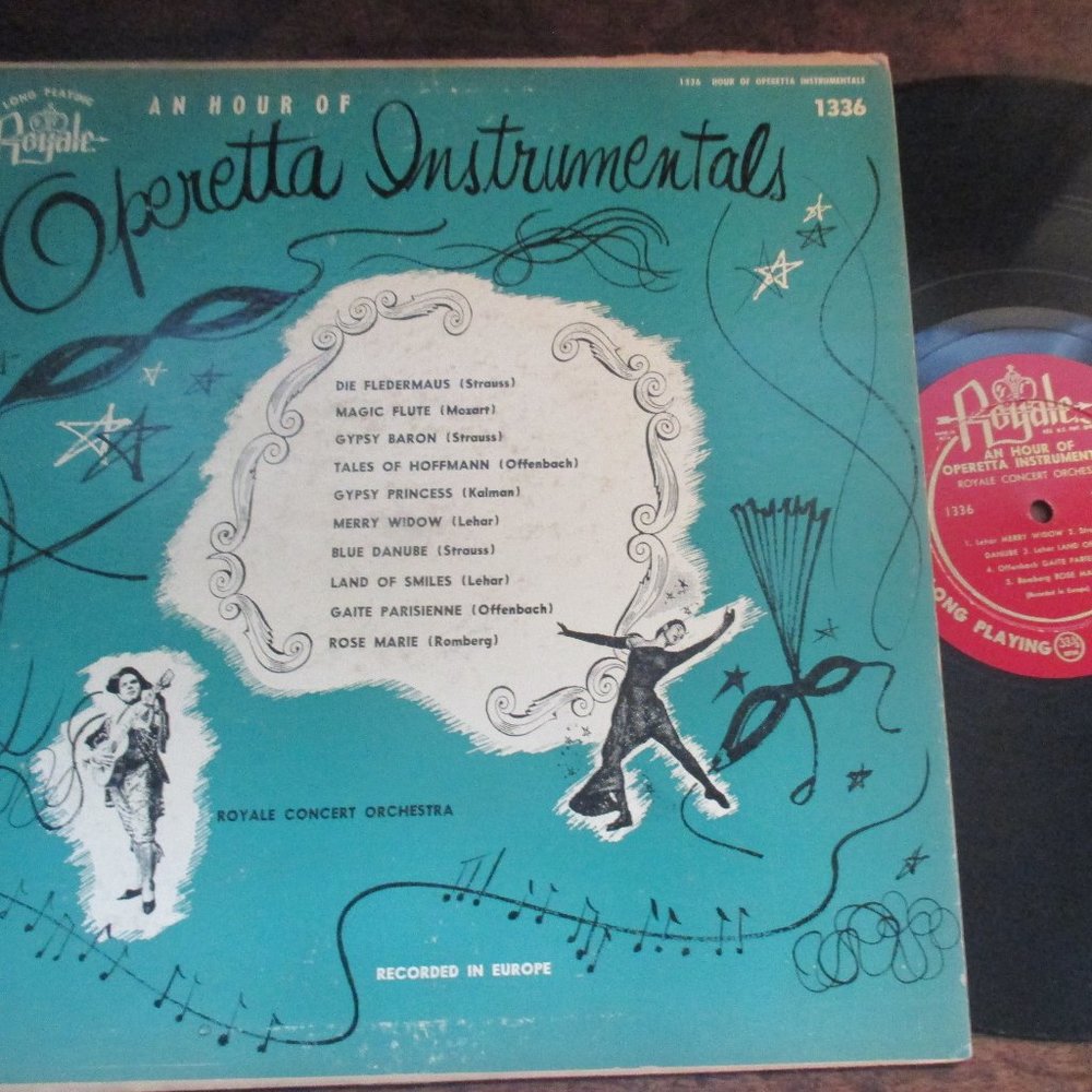 An Hour of Operetta Instrumentals Vintage Vinyl Royale 1336 LP record 1950s